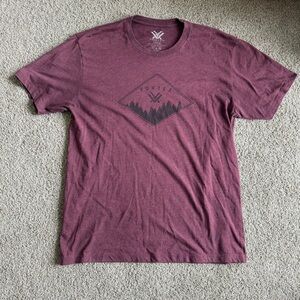 Mens Vortex Optics Burgundy Maroon Graphic T Shirt Size Large